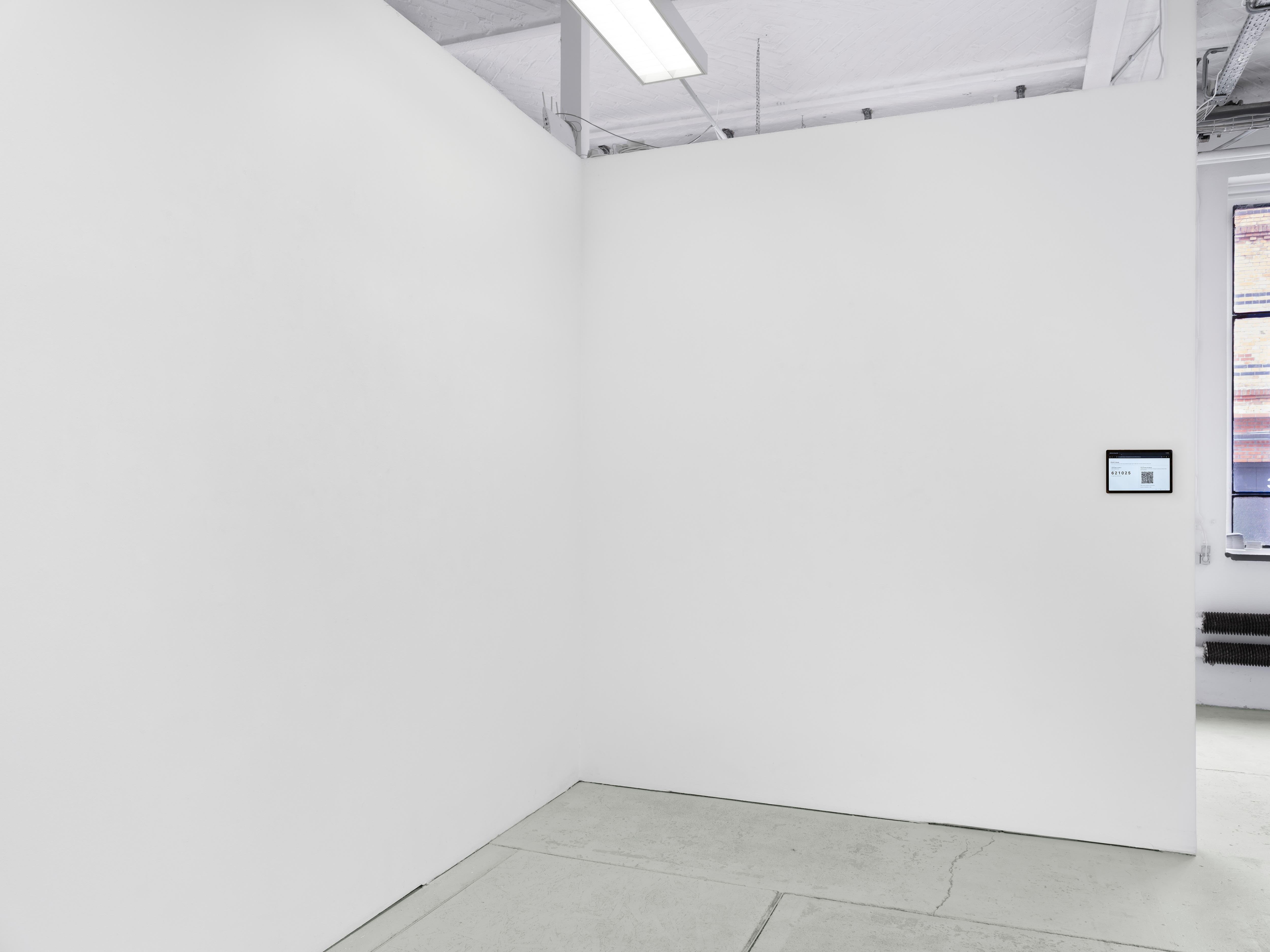 Installation view of Performance Review at Office Impart, Berlin.