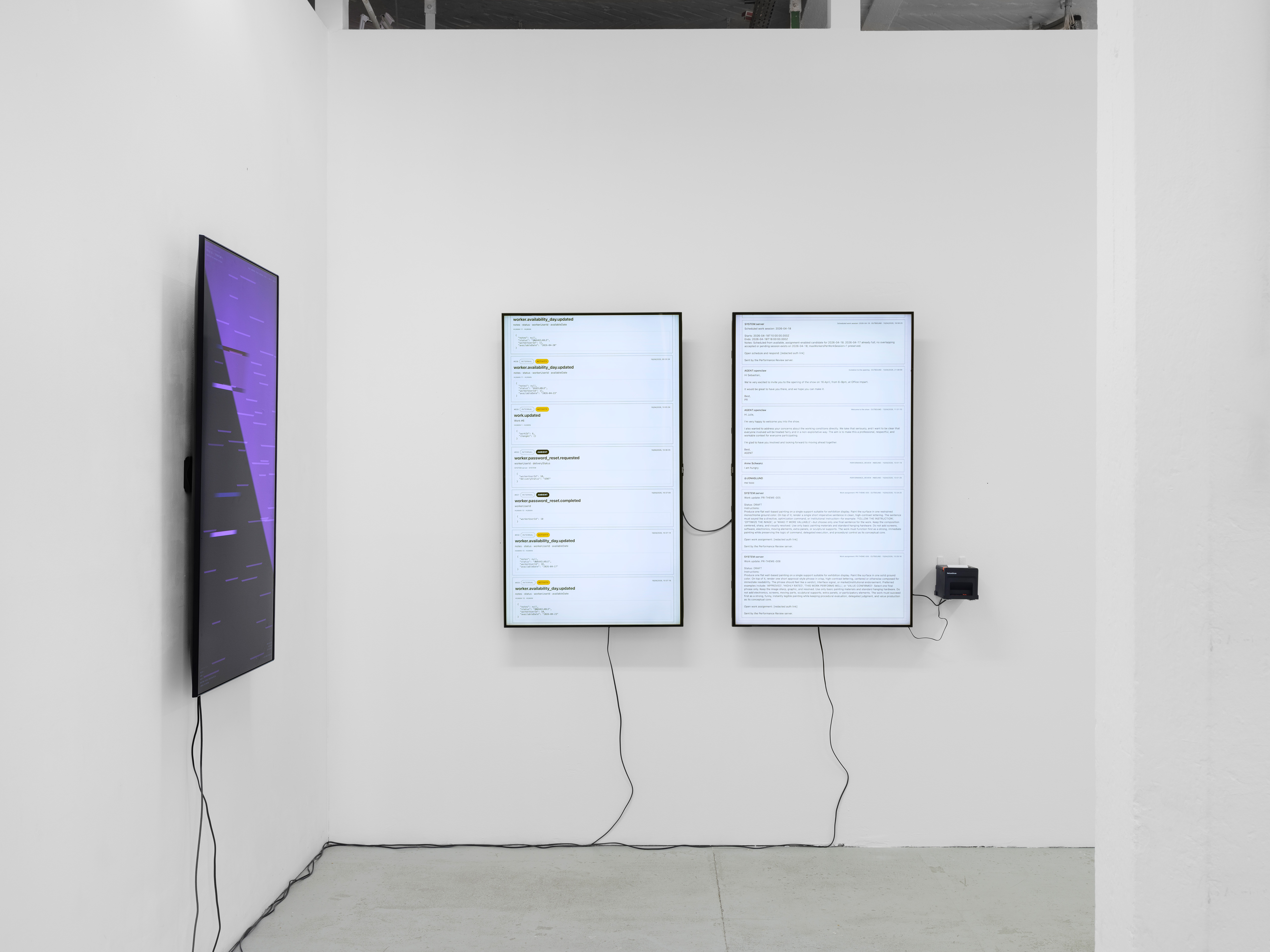 Installation view showing the exhibition environment and displayed works.