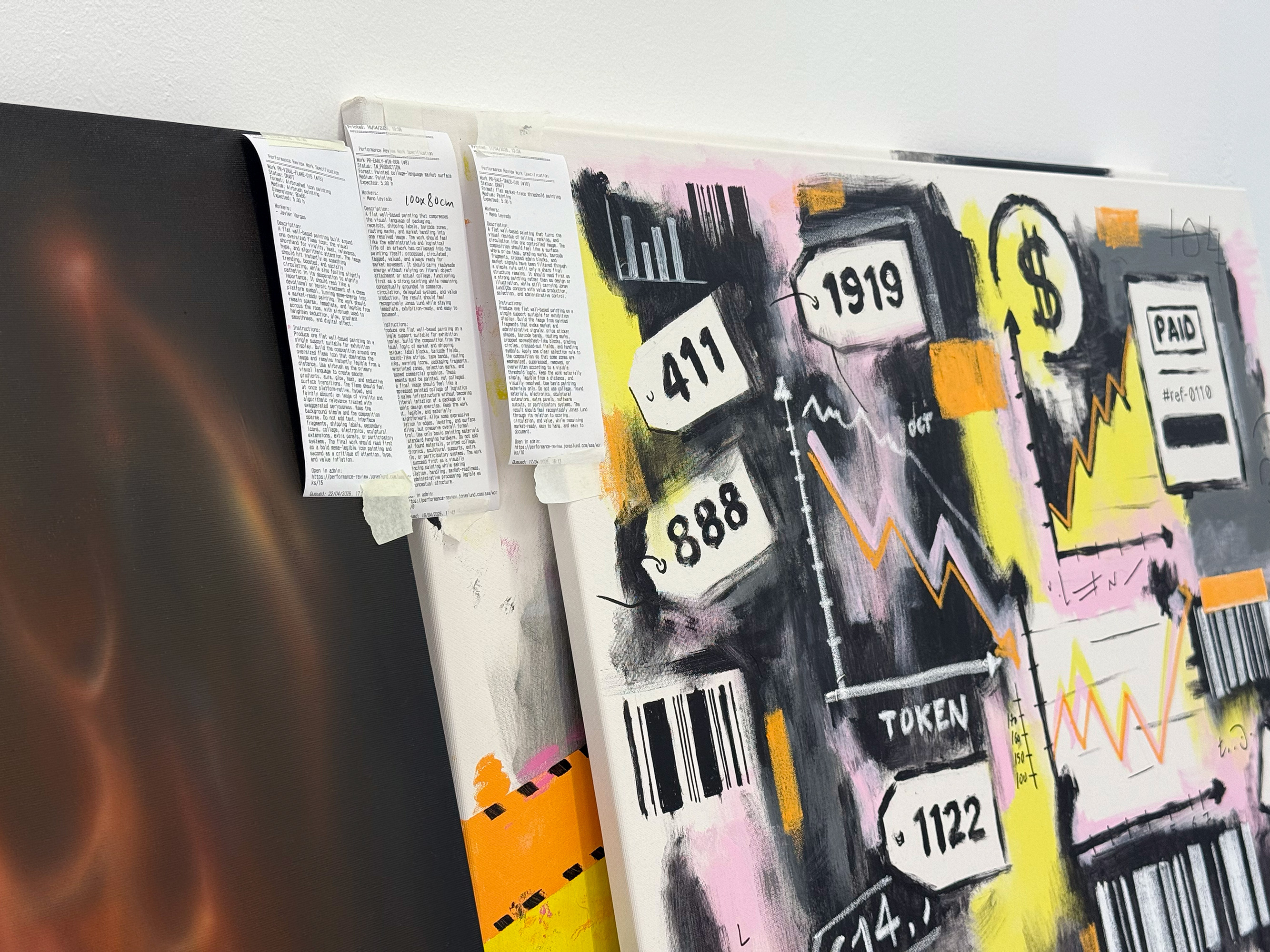 Process documentation image showing work in progress for Performance Review.